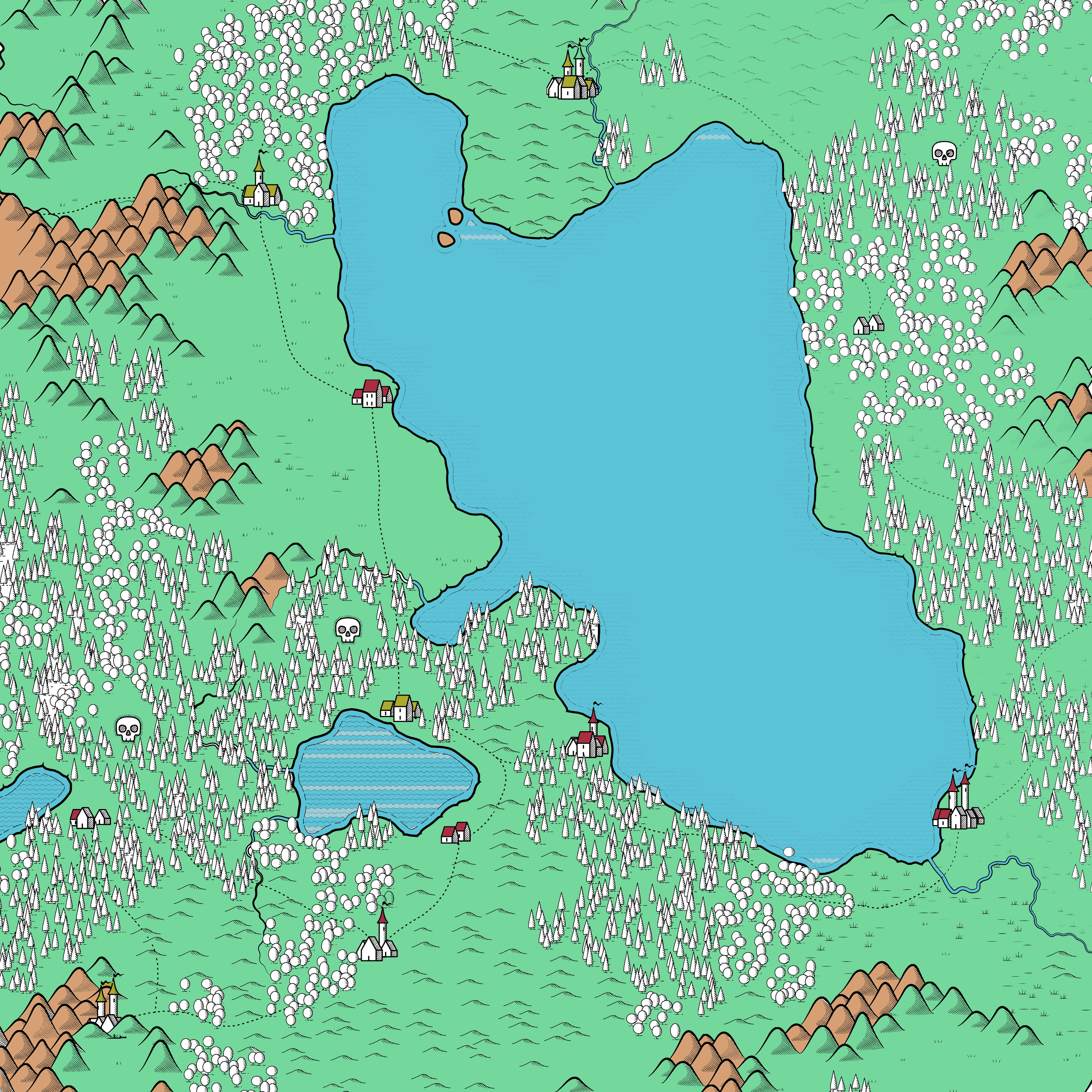 Sencillo mapa de la región